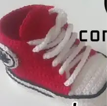 Converse para Bebé a Crochet Converse para Bebé a Crochet
