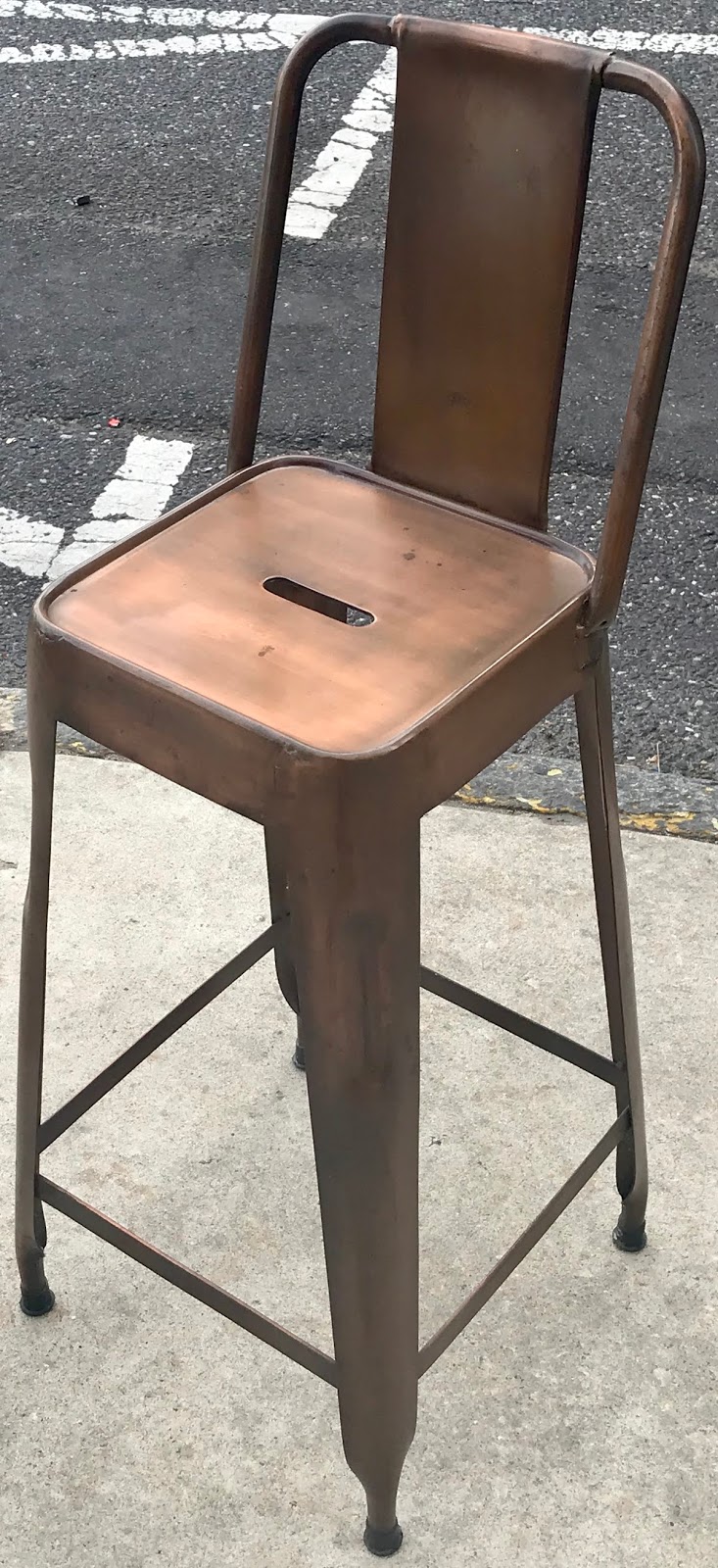 Uhuru Furniture & Collectibles 468996 Pair of Copper Bar Stools 65