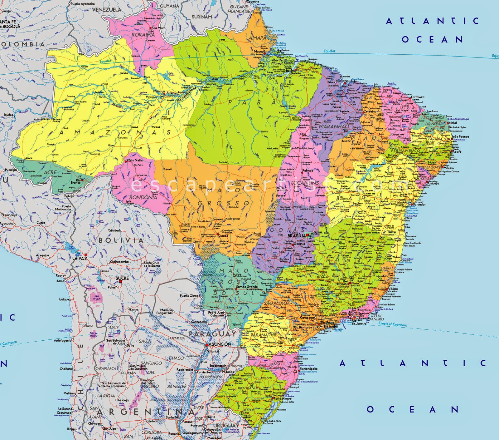 Mapas do Brasil - Geografia Total™