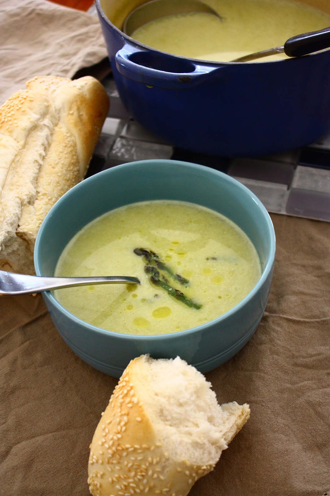 Kate's Weekend Kitchen Asparagus Soup