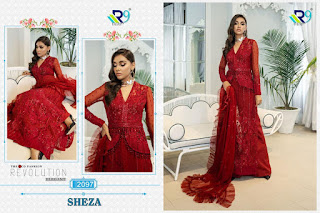 R9 Sheza Net Embroidered Pakistani Suits Collection