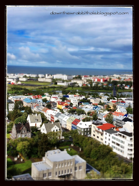 tilt-shift photography, churches of Iceland, Reykjavik city view