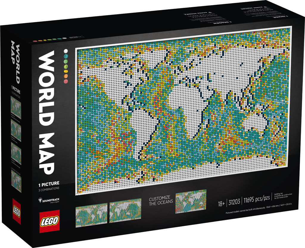 Brick Built Blogs: Lego Art 31203 World Map 2021 Official Images