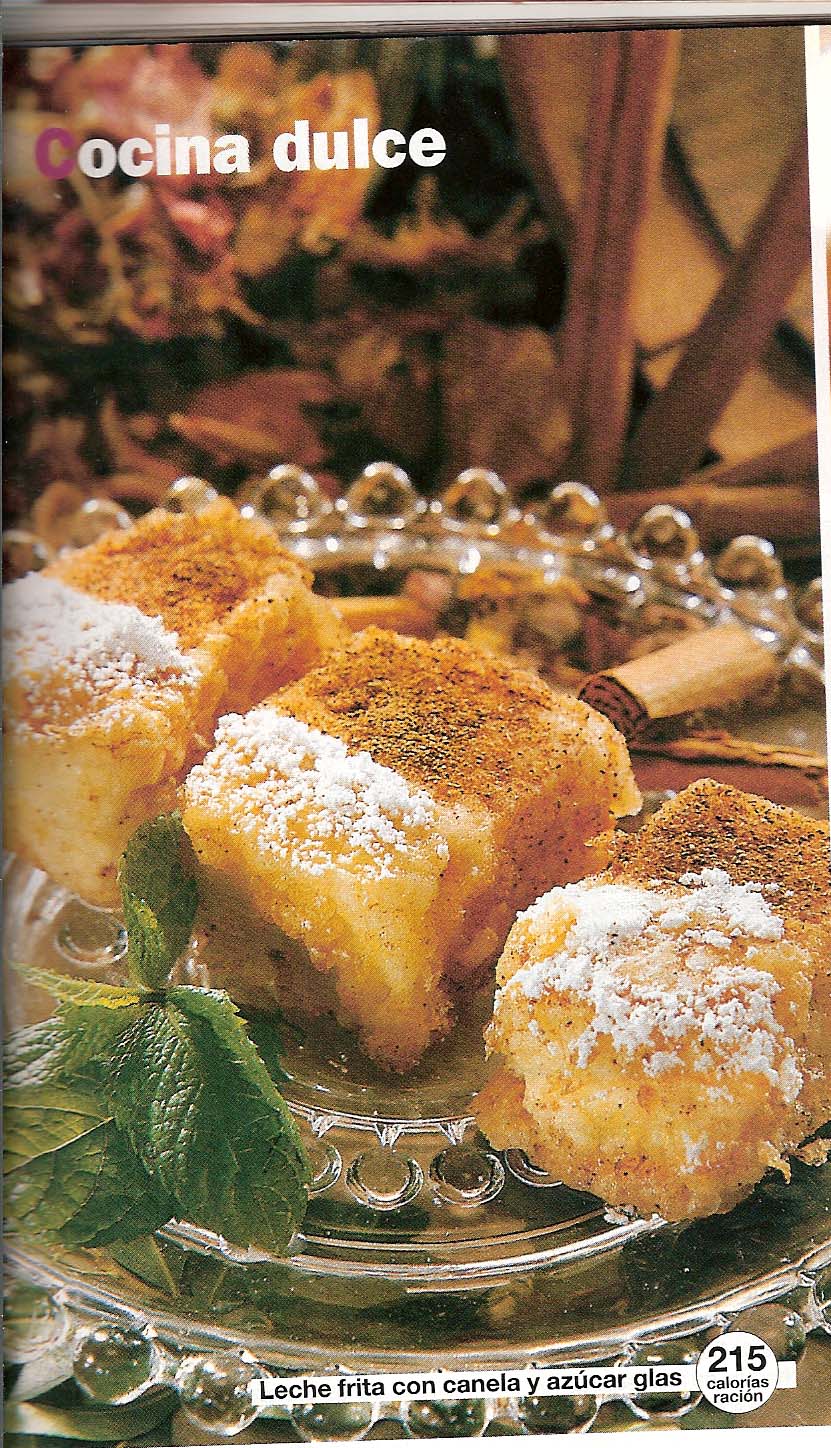 RECETAS DE COCINA DE PAZ Y MARQUES LECHE FRITA ENVUELTA EN CANELA Y