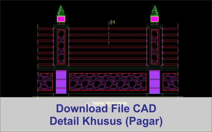 Download Detail Khusus (Pagar) File Autocad Via Google Drive - Arsimedia