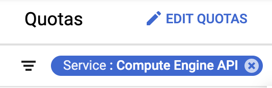 Compute Engine API Quotas page