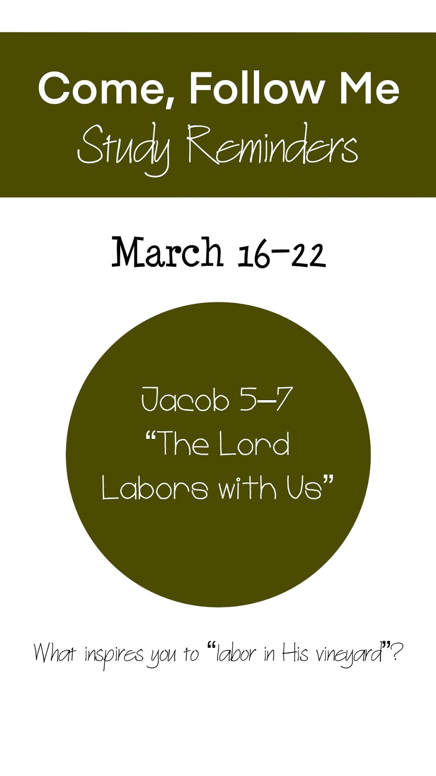 Life's Journey To Perfection COME, FOLLOW ME BOOK OF MORMON TEXTABLE