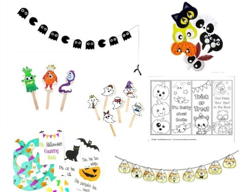 27 Free Printable Halloween Crafts, Colouring Pages &amp; Activities for
