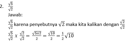 Contoh Soal Dan Pembahasan Tentang Merasionalkan Bentuk Akar Ajar Hitung