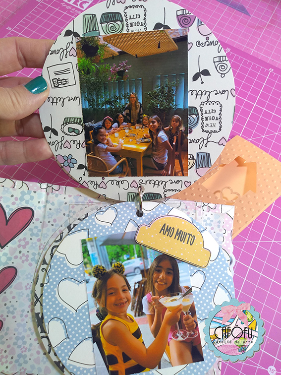 CAIXA DE MINI ÁLBUM SCRAP COM LAÇO LINDO