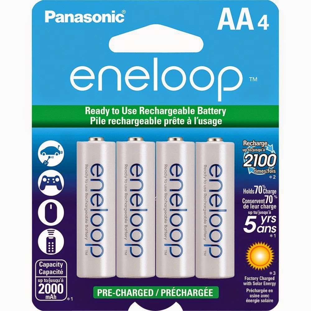 Cargador de pilas Panasonic + 4 pilas AA Eneloop para Olympus SP