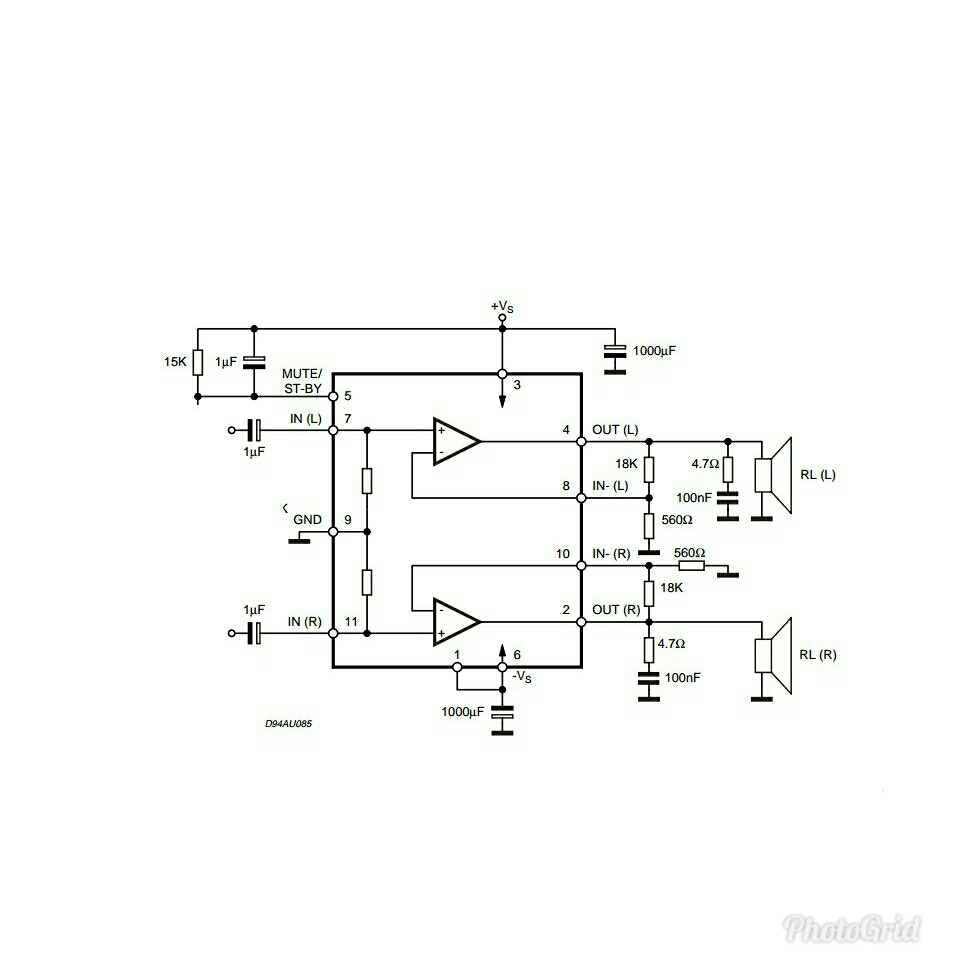 Skema Power Socl: Skema Power amplifier Ocl TDA 7265