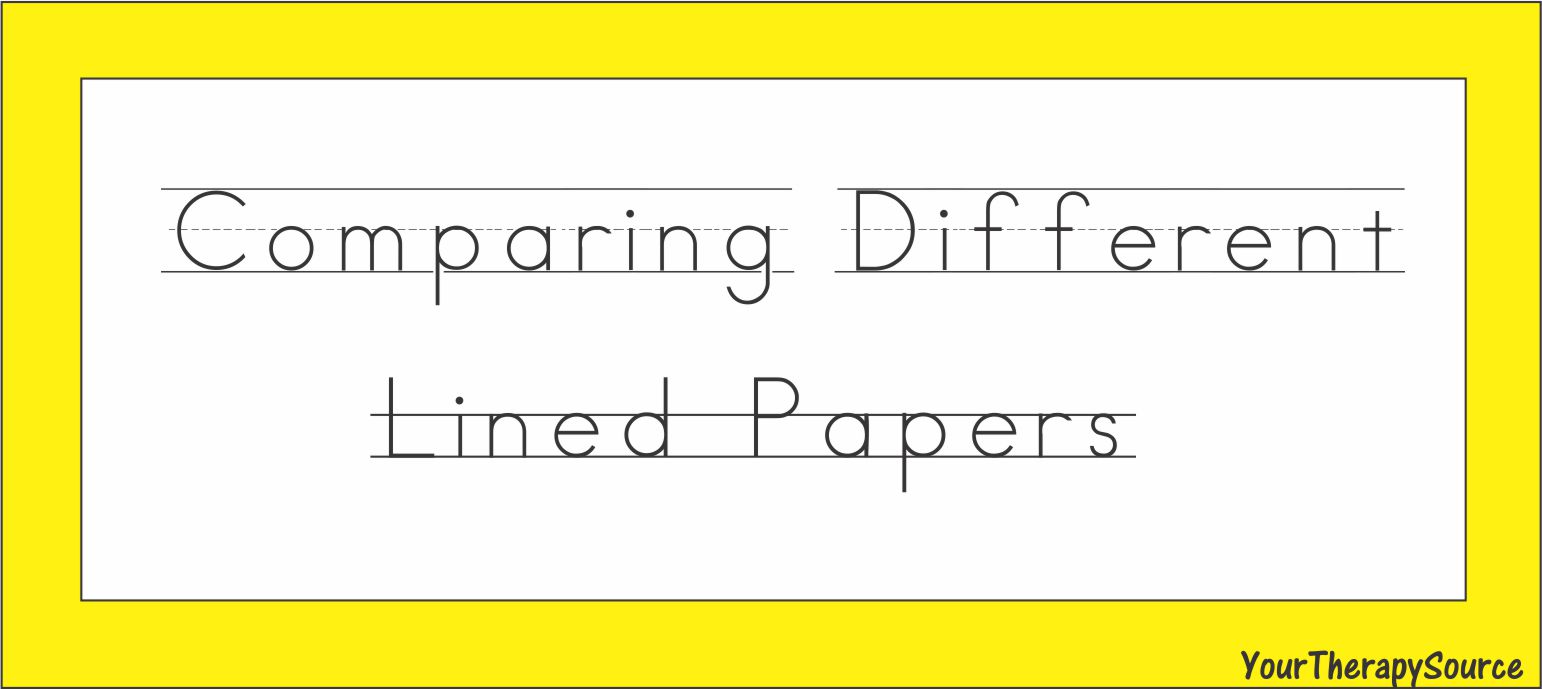 Lined Paper and Letter Formation in First Graders - Your Therapy Source