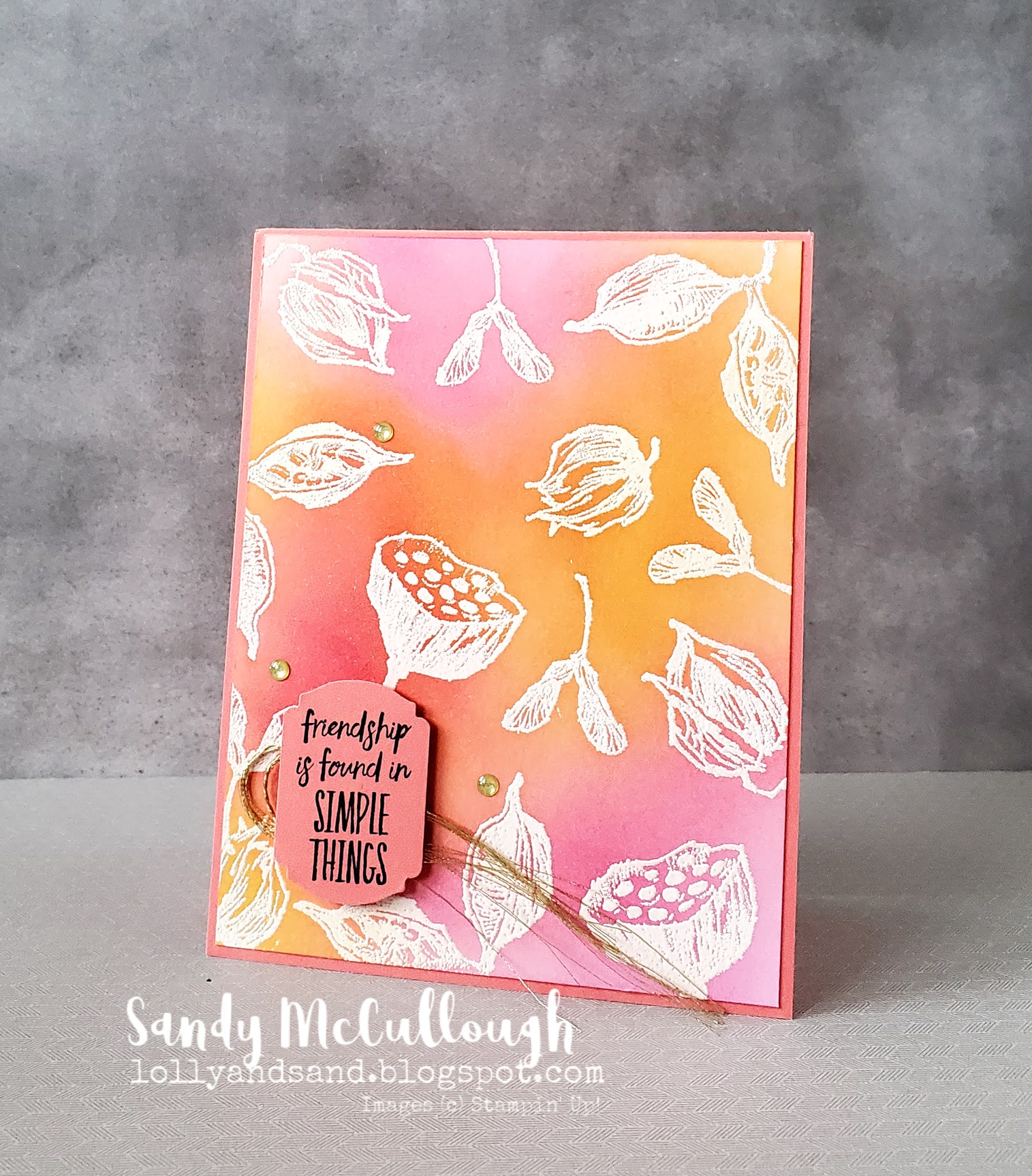 Lolly & Sand Stampin' Up! Emboss Resist Technique featuring Enjoy the