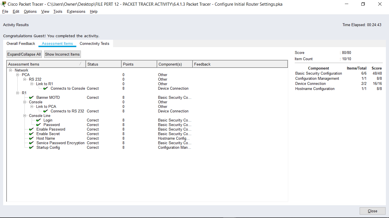 Config configuration file