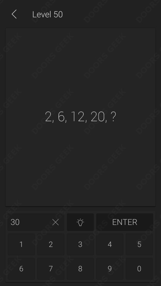 Math Level 50 Solution Doors Geek