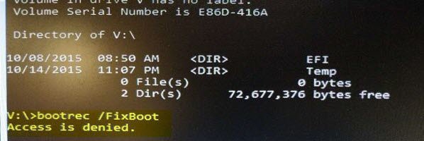 bootrec-fixboot-доступ-отказано-ошибка