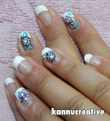 nail french flowery bridal tutorial creative