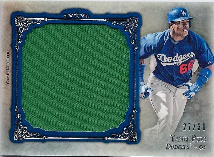 Dodgers Blue Heaven: Puig's Five Star Jersey/Relic Cards Have