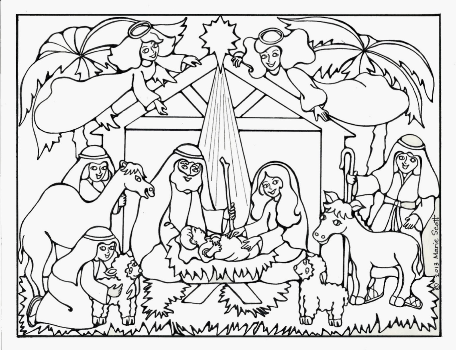 Serendipity Hollow Nativity Coloring Book Page Serendipity Hollow Nativity Coloring Book Page