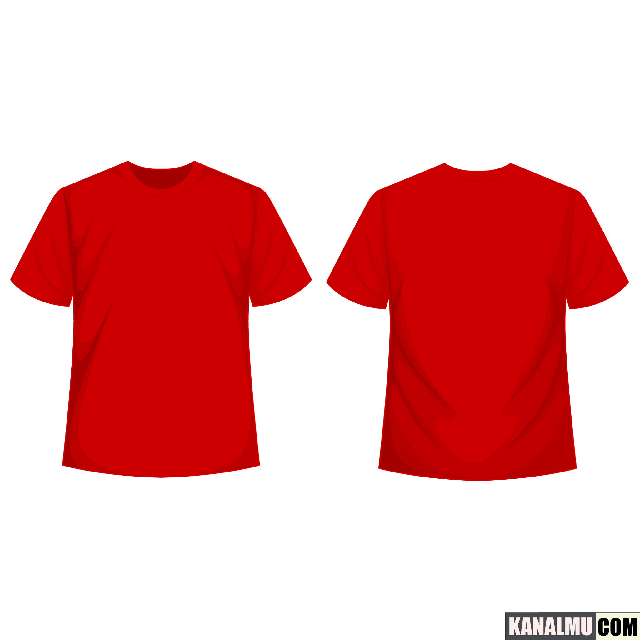 mentahan kaos polos merah lengan pendek PNG - kanalmu