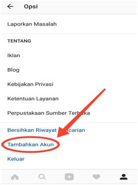 cara tambah login akun Instagram cara tambah login akun Instagram