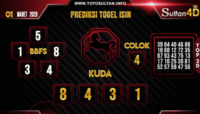 PREDIKSI TOGEL ISIN SULTAN4D 01 MARET 2020 PREDIKSI TOGEL ISIN SULTAN4D 01 MARET 2020
