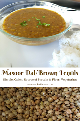 Masoor Dal/Brown Lentils/Kali Masoor ki Dal