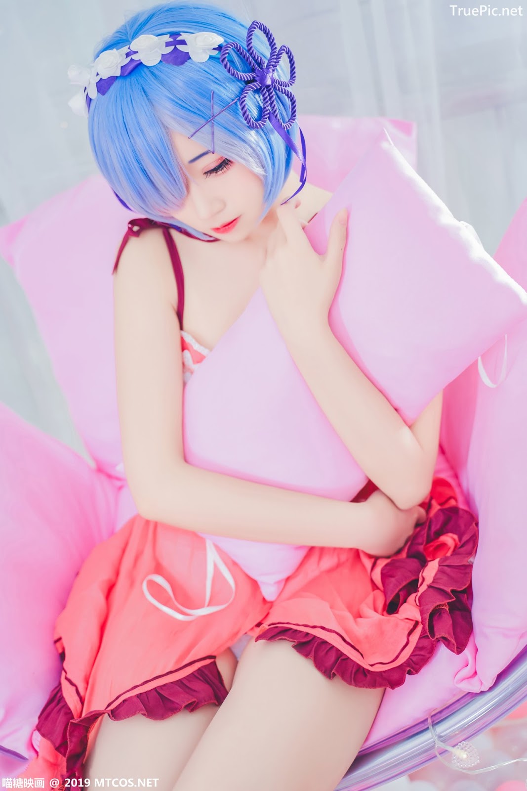 Image [MTCos] 喵糖映画 Vol.018 – Chinese Cute Model – Beautiful Rem Cosplay - TruePic.net - Picture-35