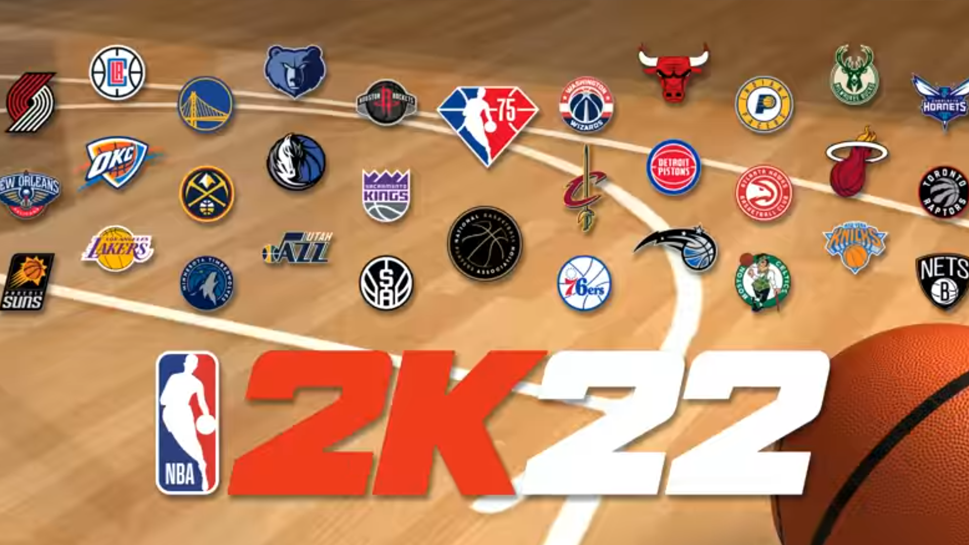 NBA 2K22 New Bootup Page with NBA Logos by 2KGOD