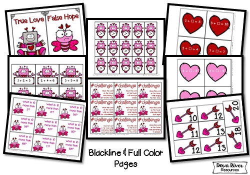 Six Easy-Prep Math Centers for First & Second Grades - Down River Resources