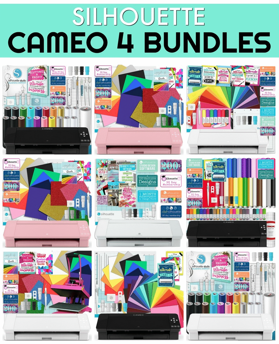 Silhouette Black Cameo 4 w/ 26 Oracal Glossy Sheets, Guides, 24 Sketch  Pens, and More