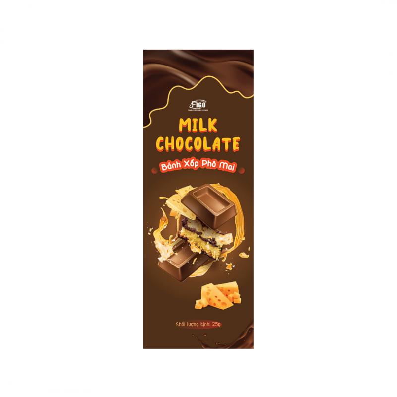 Milk Chocolate Nhân Bánh Xốp Phô Mai Siêu Ngon FIGO 20g Milk Chocolate Nhân Bánh Xốp Phô Mai Siêu Ngon FIGO 20g