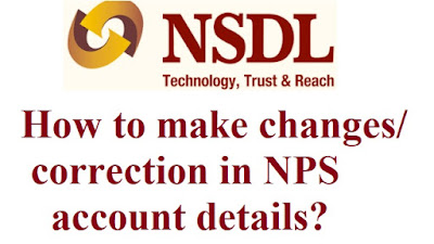 How to make changes/correction in NPS account details?