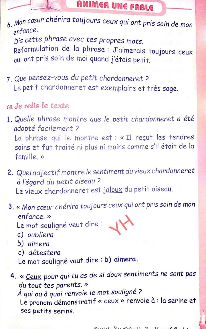 حل تمارين اللغة الفرنسية صفحة 68 للسنة الثانية متوسط الجيل الثاني