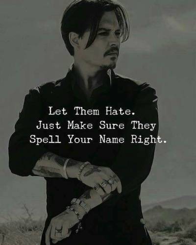 Johnny Depp quotes about haters