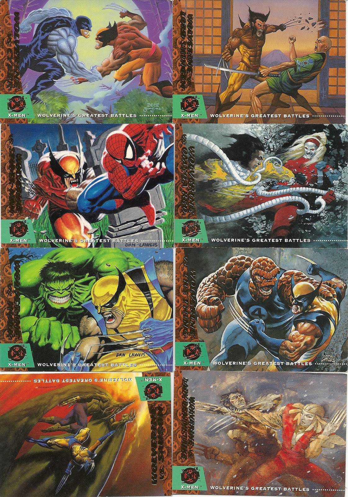 La Proletaria Trading cards XMEN, Wolverine's greatest battles