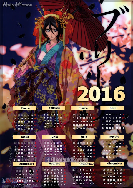 calendario 2016 bleach