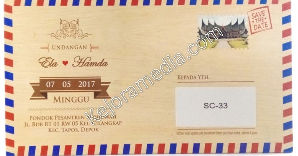 Undangan Nikah Bentuk Amplop Airmail Top ! KejoraMedia