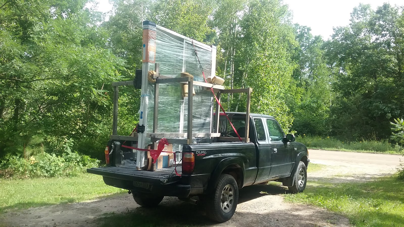 Ecstatic Ascension Haul a Sliding Glass Door with a Pickup Truck