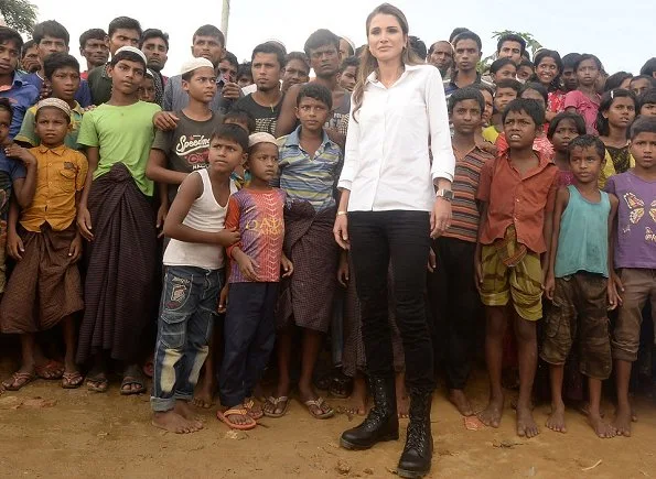 Myanmar Refugees. Queen Rania visited Rohingya refugees at the Kutupalong Refugee Camp in Cox's Bazar.