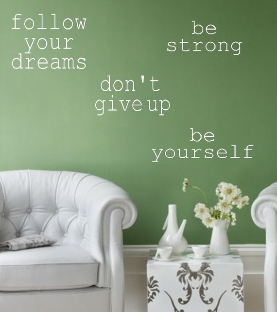 Inspirational Words Vinyl Wall Lettering Decals