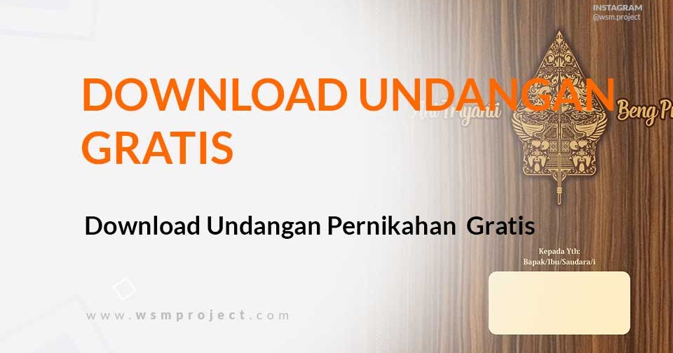 Download Template Undangan Pernikahan Gratis Siap Pakai