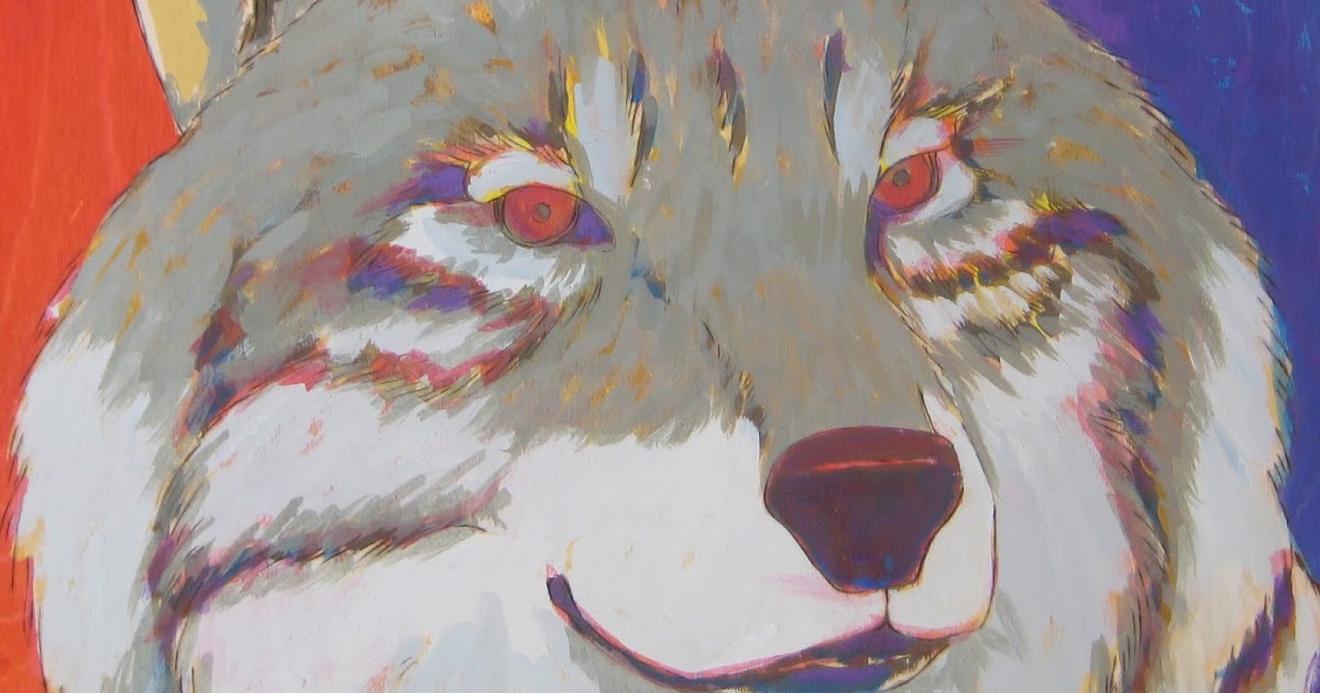 Pyro/Acrylic Wolf Painting