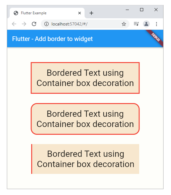 Flutter Add Border To Widget