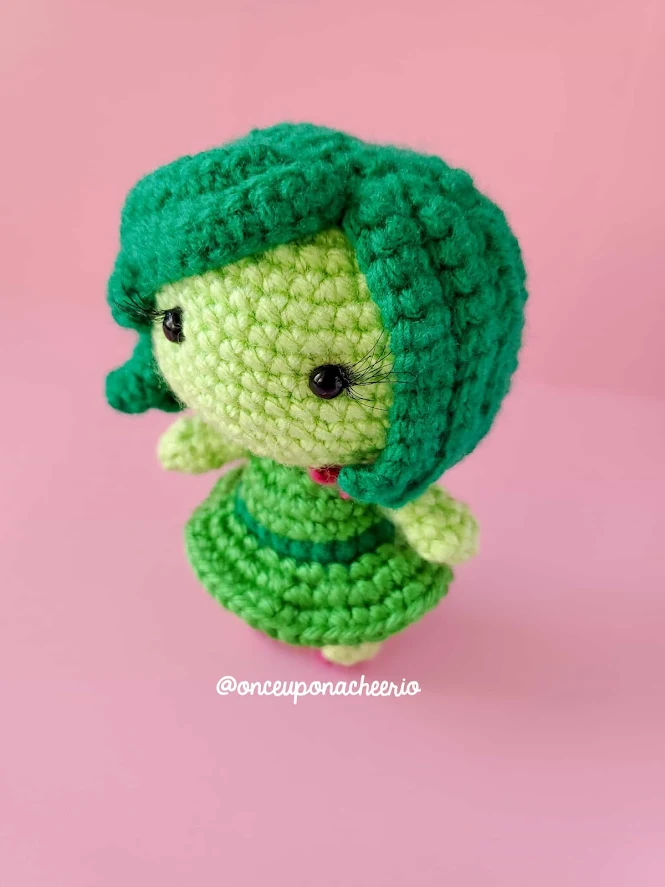 Disgust Amigurumi Doll Crochet Pattern from Pixar's Inside Out