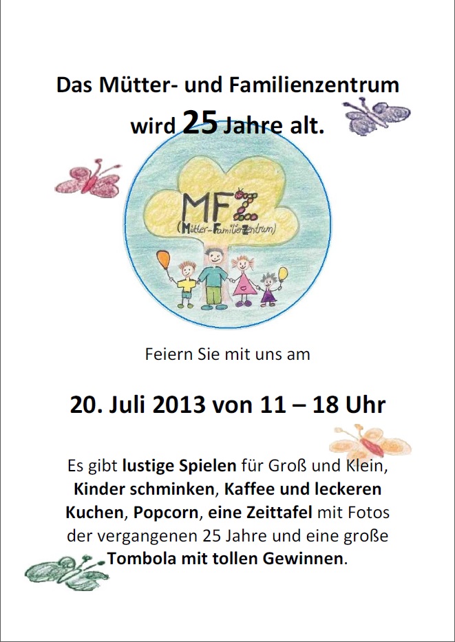 Mütter und Familienzentrum e.V. 25 Jahre Mütter und Familienzentrum
