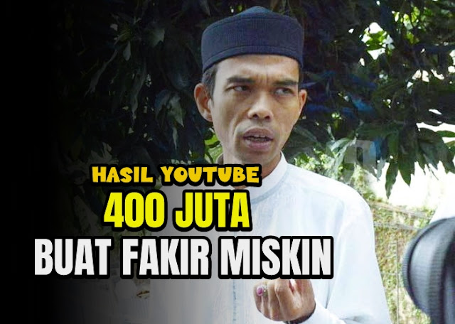 Dapat Rp400 Juta dari YouTube, Ustad Abdul Somad: 'Buat Fakir Miskin'