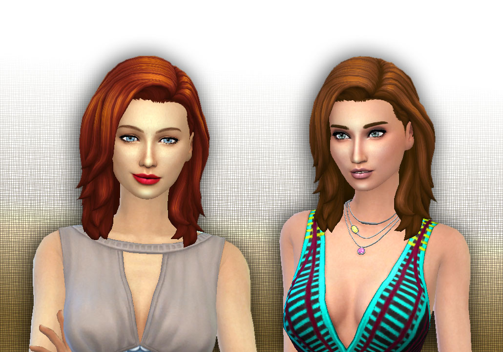 My Sims 4 Blog Medium Wavy Hair Converted For Females By Kiara24