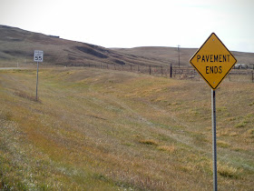 the pavement ends in many places in North Dakota